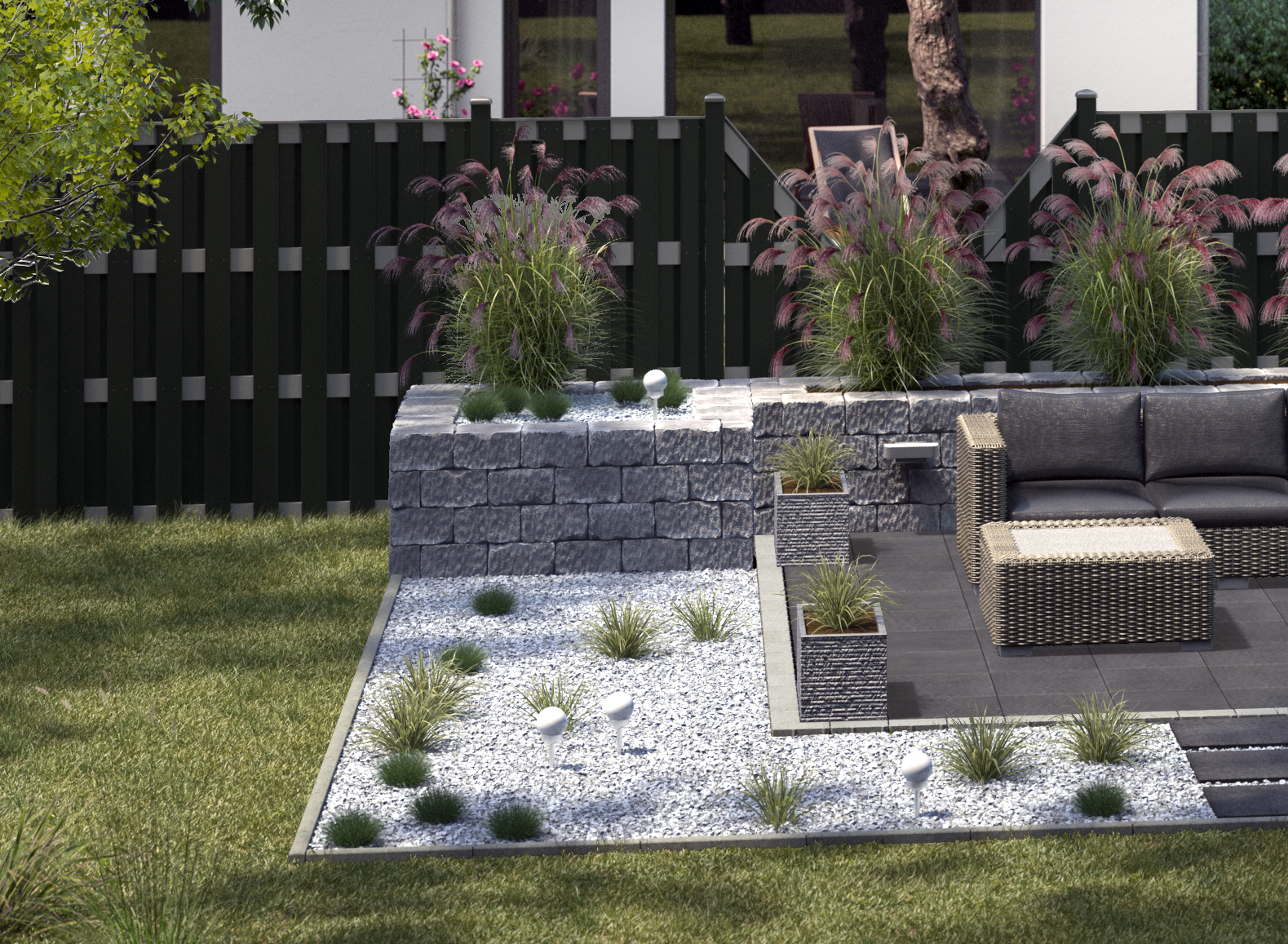 Mediterrane Terrasse Ideen Elegant Gartengestaltung Modern