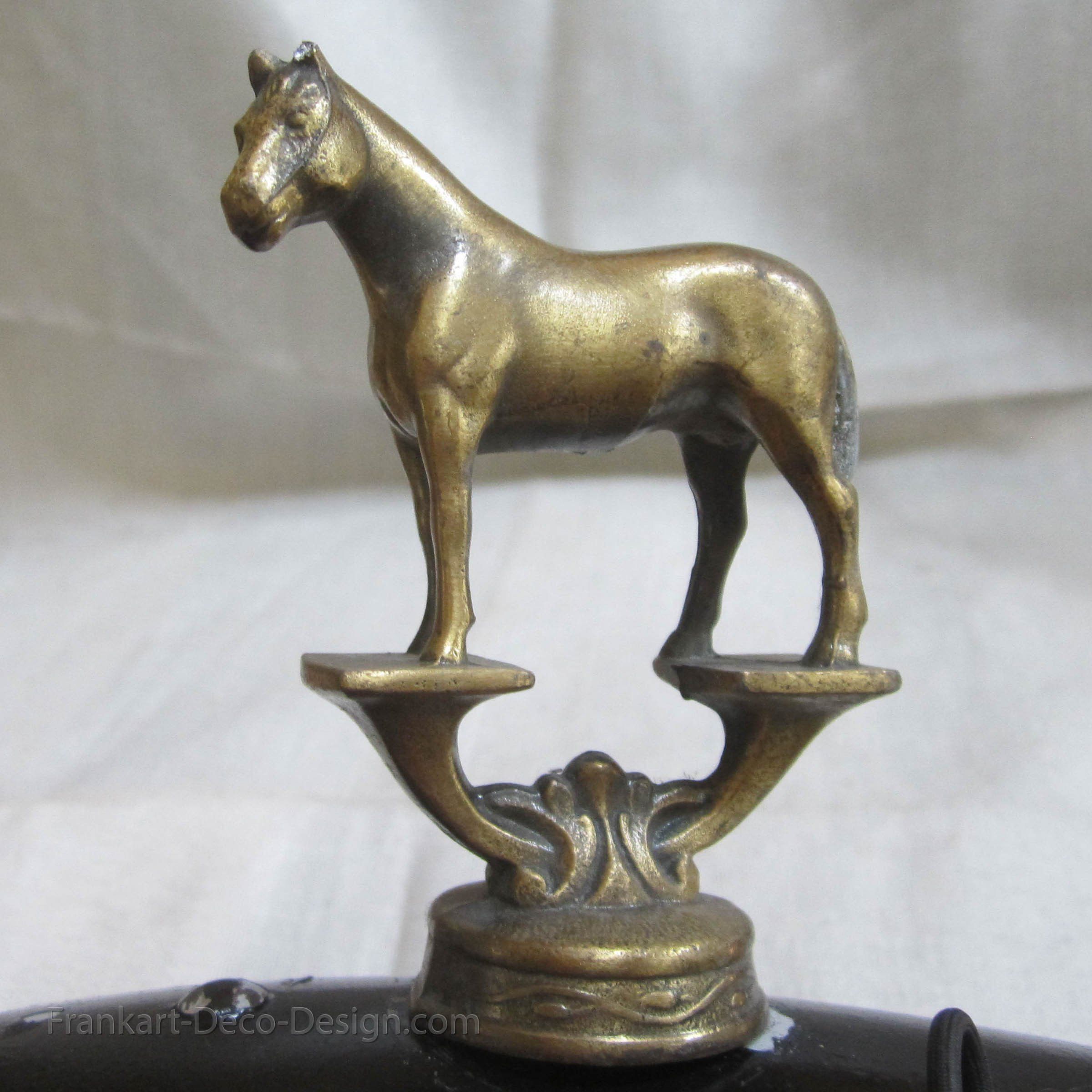 Metall Deko Luxus Bridled Horse Large Brass Hood ornament or Mascot