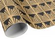Metall Deko Shop Schön Gold and Black Art Deco Pattern Wrapping Paper
