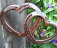 Metallkunst Garten Genial Two Hearts as E Welded Hanging Horseshoe Hearts