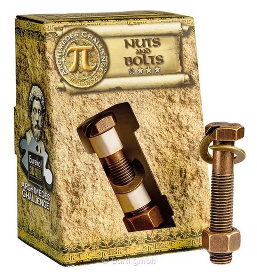 Metallmichl Elegant Archimedes Nuts and Bolts Puzzel Brain Teasers