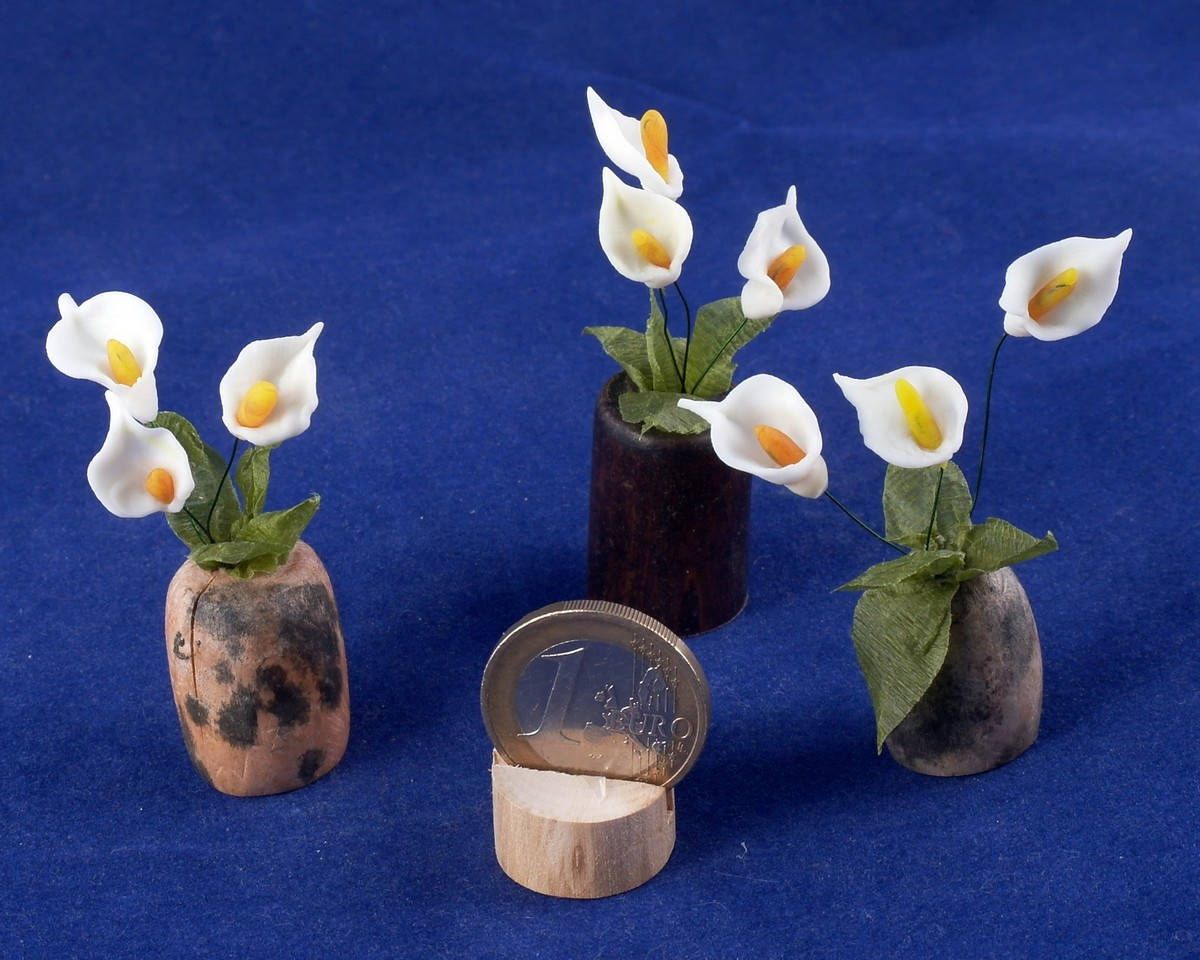 Miniatur Gartenaccessoires Inspirierend Flower Bouquet In Vase Dollhouse Miniatures Calla Decor