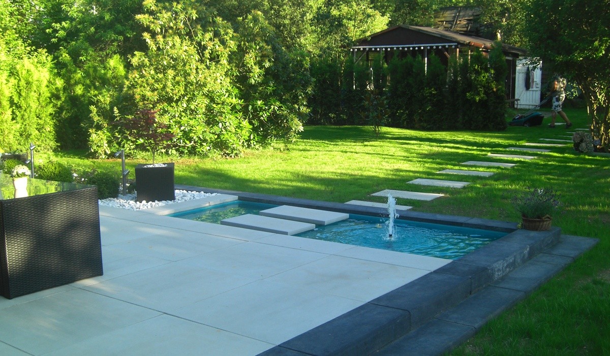 Moderne Gartengestaltung Ideen Neu Wasserbecken Terrasse