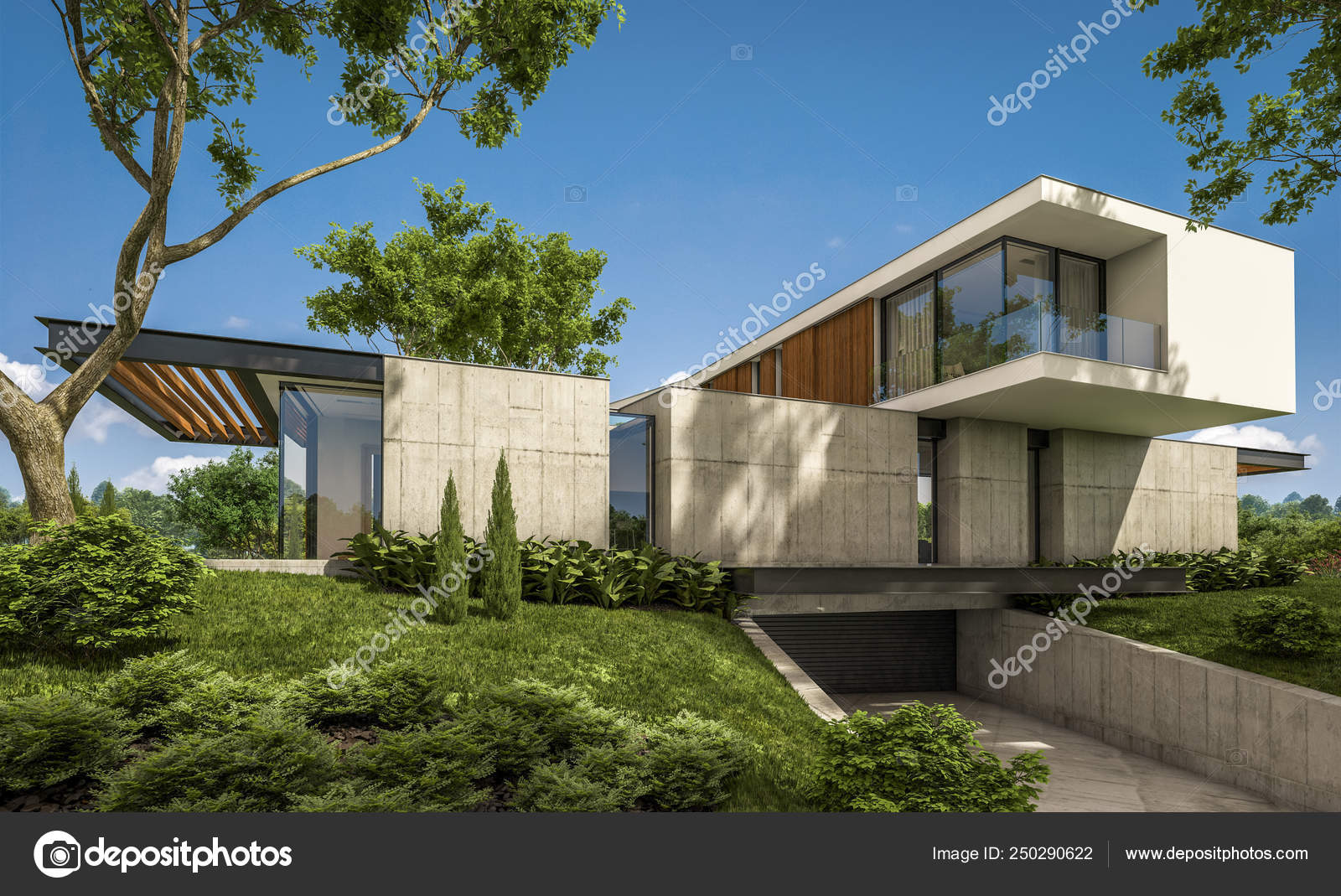 depositphotos stock photo 3d rendering of modern house