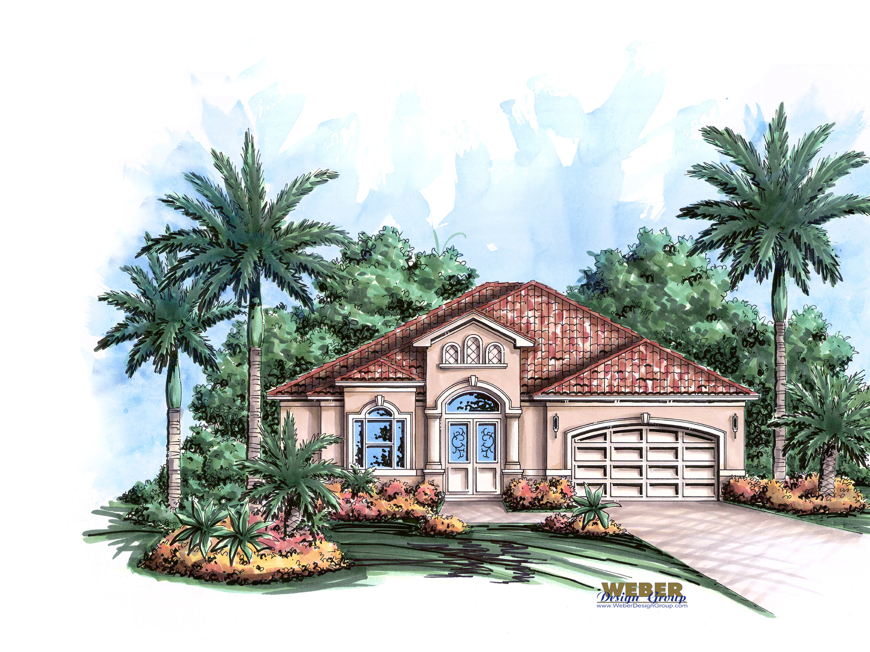 Florida Style Mediterranean House Plan