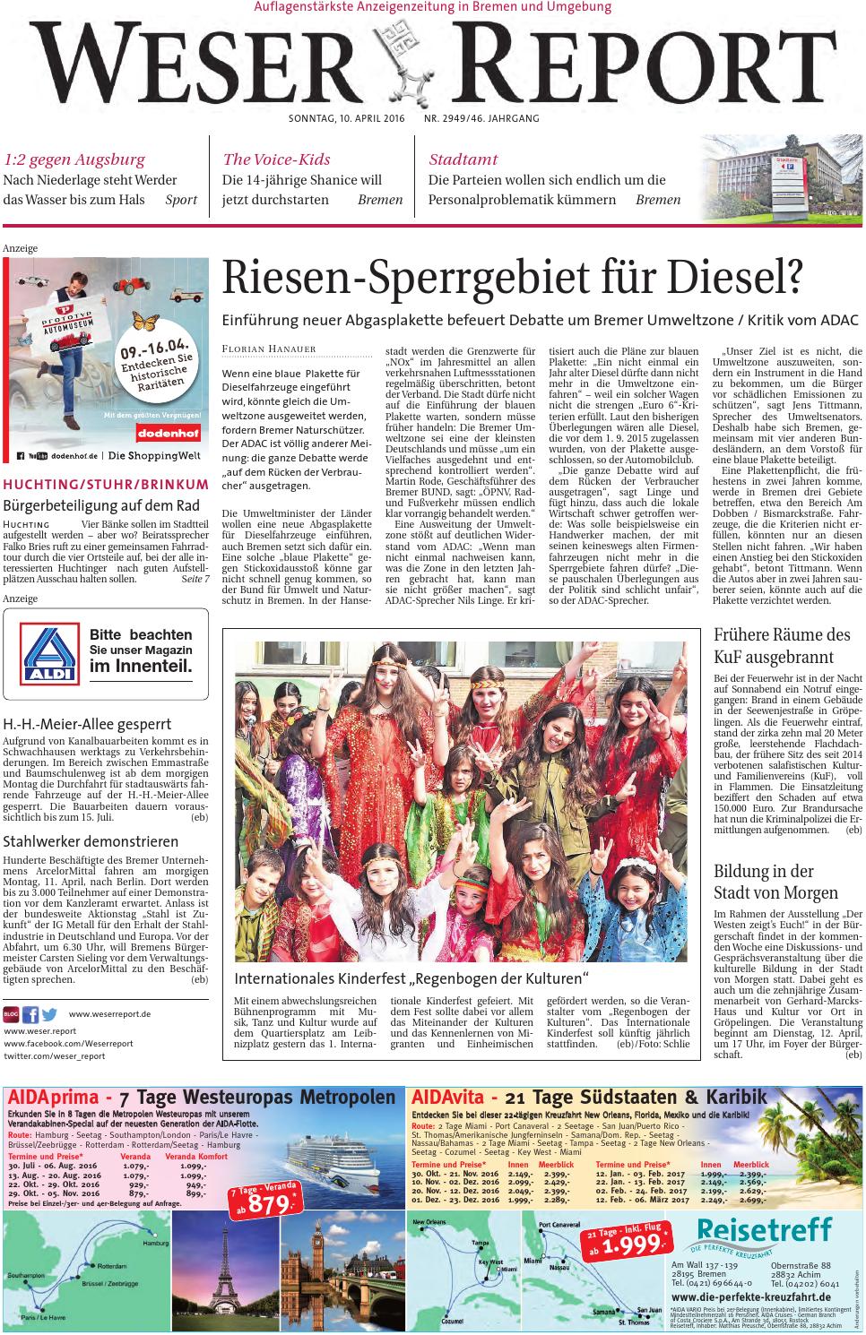Rosenbogen Metall Aldi Elegant Weser Report Huchting Stuhr Brinkum Vom 10 04 2016 by Kps