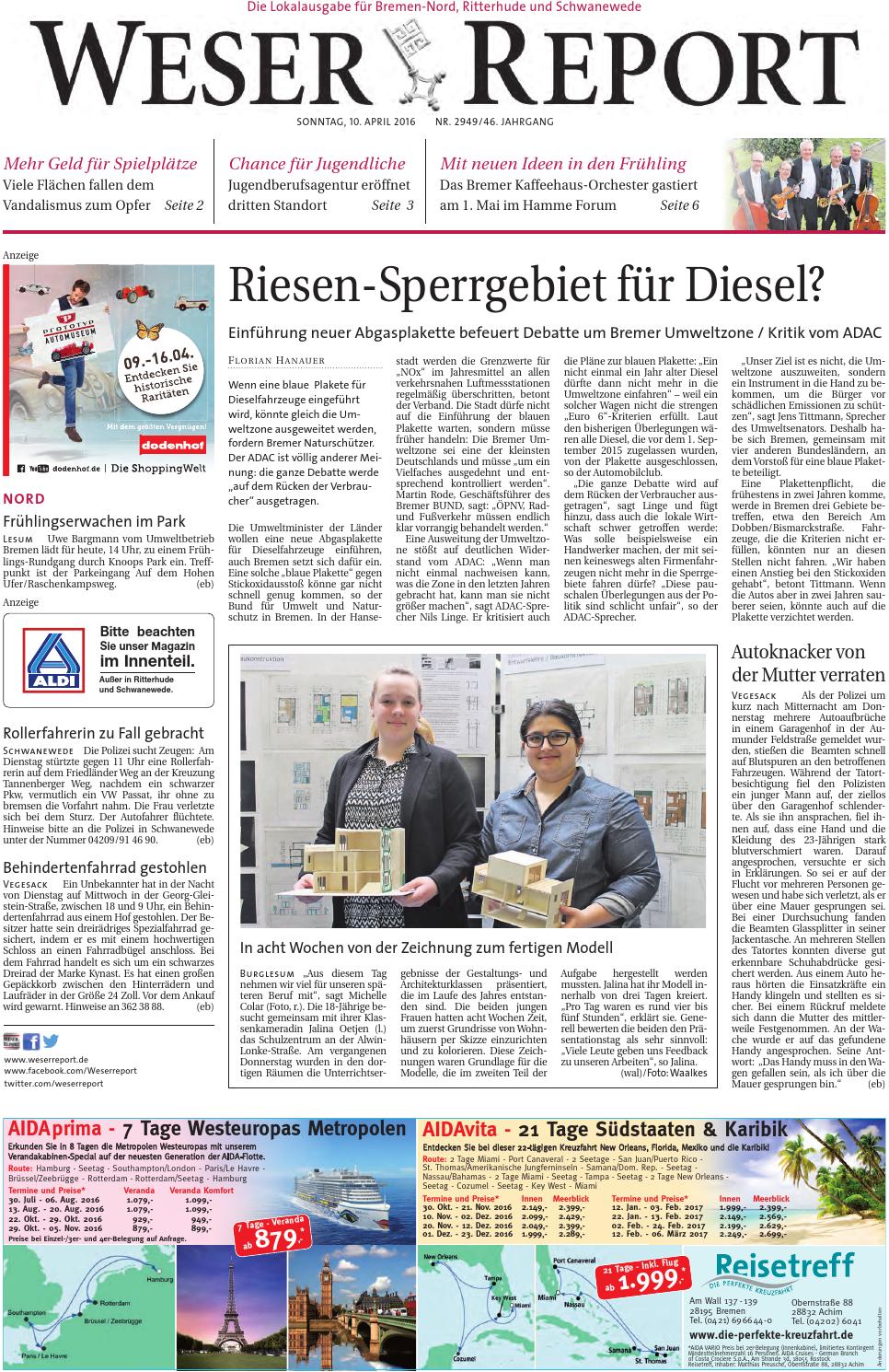 Rosenbogen Metall Aldi Neu Weser Report nord Vom 10 04 2016 by Kps