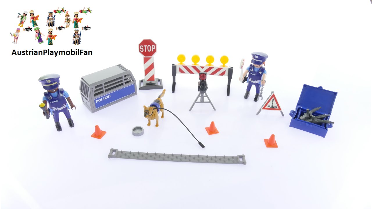 Rostkugeln Luxus Playmobil 6878 Polizei Straßensperre Spielzeug Menschen
