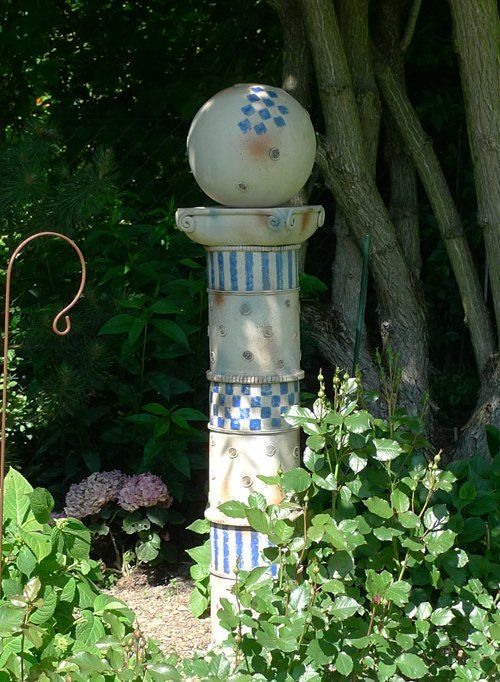 Rostkunst Für Den Garten Genial Gartensäule Von Margit Hohenberger Keramik Kunst Für Den