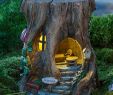 Rustikale Gartendeko Schön Miniature Fairy Garden solar Staircase Stump House
