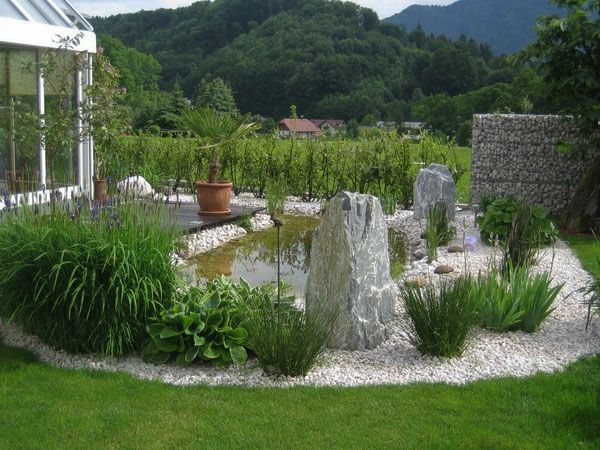 SchÃ¶ne GÃ¤rten Gestalten Genial Teich Grüne Pflanzen Und Steine Für Eine Schöne Garten