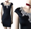 Schwarzes Halloween Kleid Elegant Dolce & Gabbana D&g Schwarz Satin Kristalle Ellie Goulding
