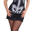 Schwarzes Halloween Kleid Genial Kurzes 3d Skelettkleid Für Damen Schwarz