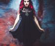 Schwarzes Halloween Kleid Schön Fledermaus Netz Kleid Im Gothic Style