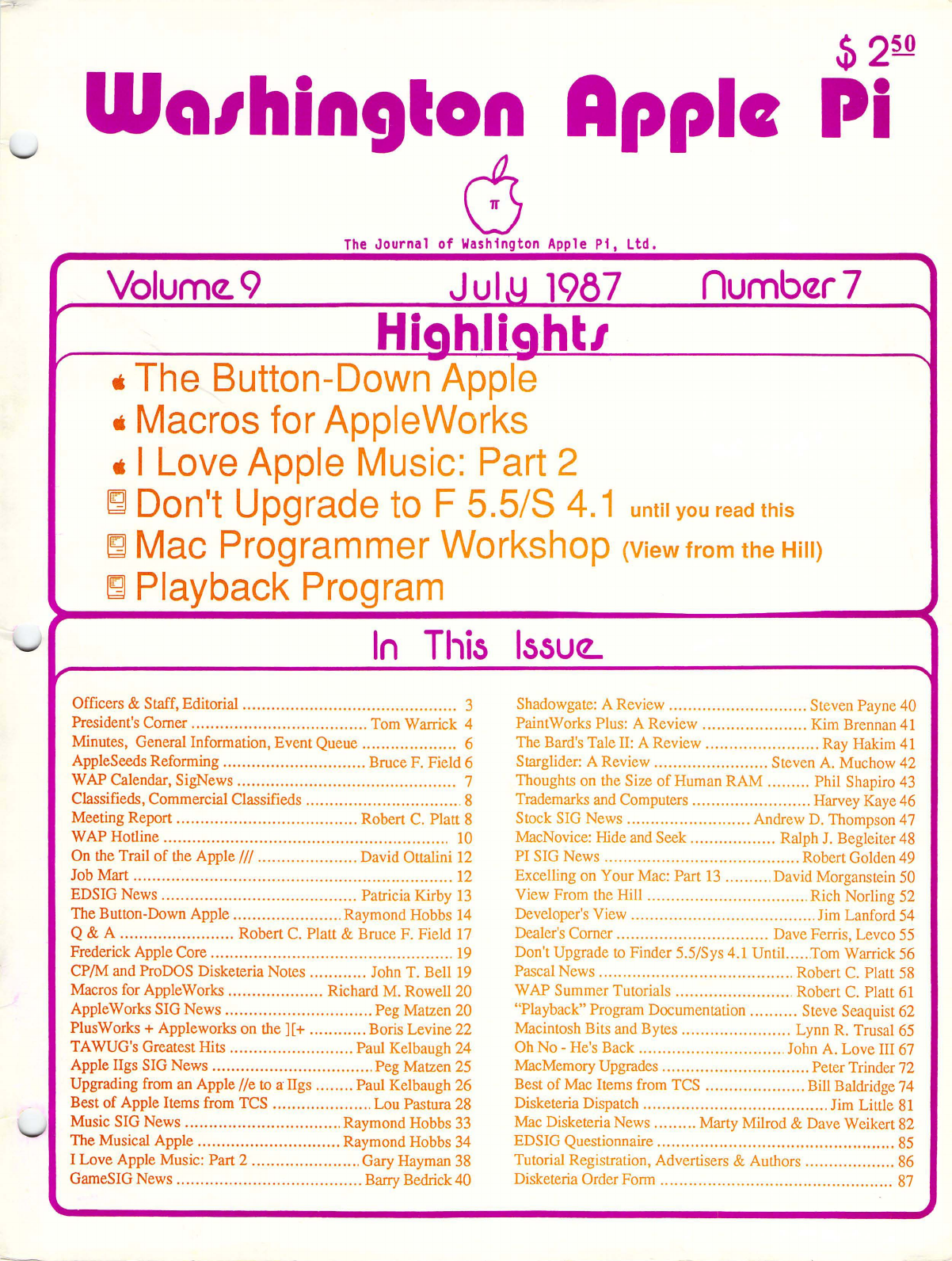 Steine FÃ¼r Garten Elegant Washington Apple Pi Journal July 1987 [pdf Document]
