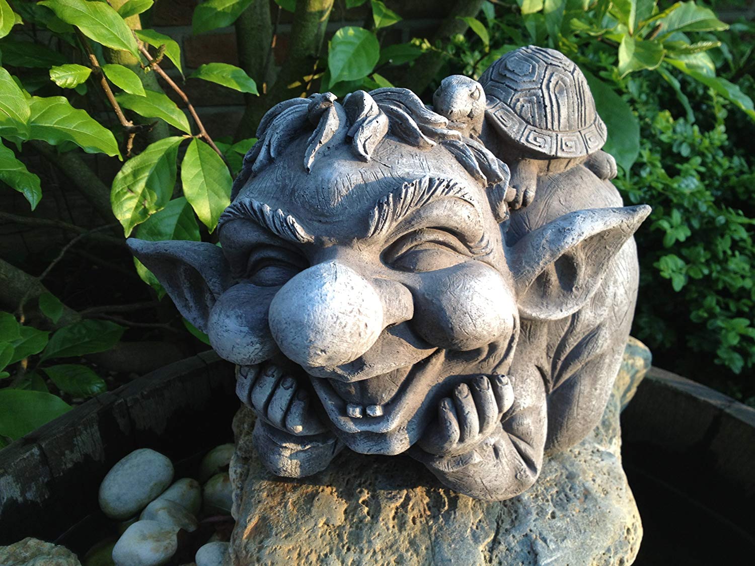 Steinfiguren Garten Inspirierend Steinfigur Troll Gnom Gartenfiguren Für Garten Deko Teich