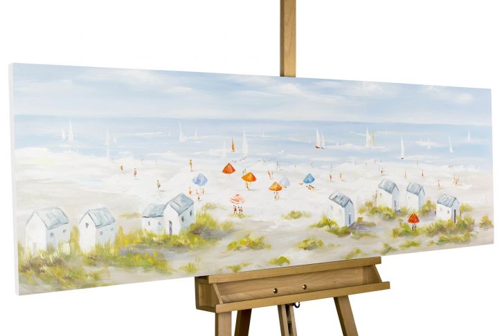 Strandkorb Im Garten Dekorieren Genial Acrylic Painting Breeze From the north Sea 59x20 Inches