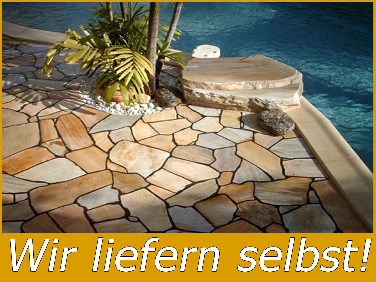 Terrassen Beispiele Garten Elegant Natursteine Terrasse Polygonalplatten Quarzit Rio Yellow Aus