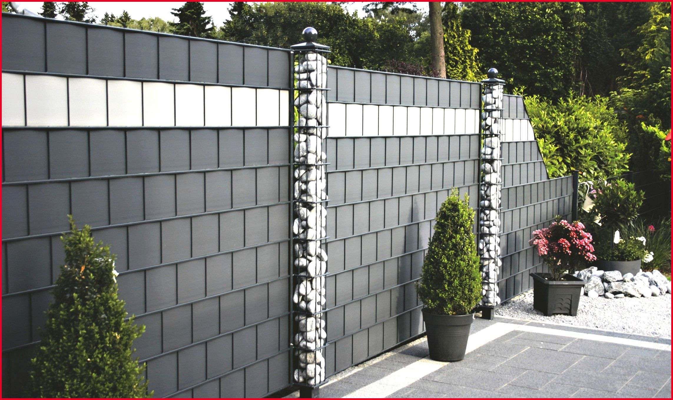 Terrassen Ideen Gestaltung Einzigartig Sichtschutz Stein Beste Zaun Mit Steinen Garten Ideas Zaun