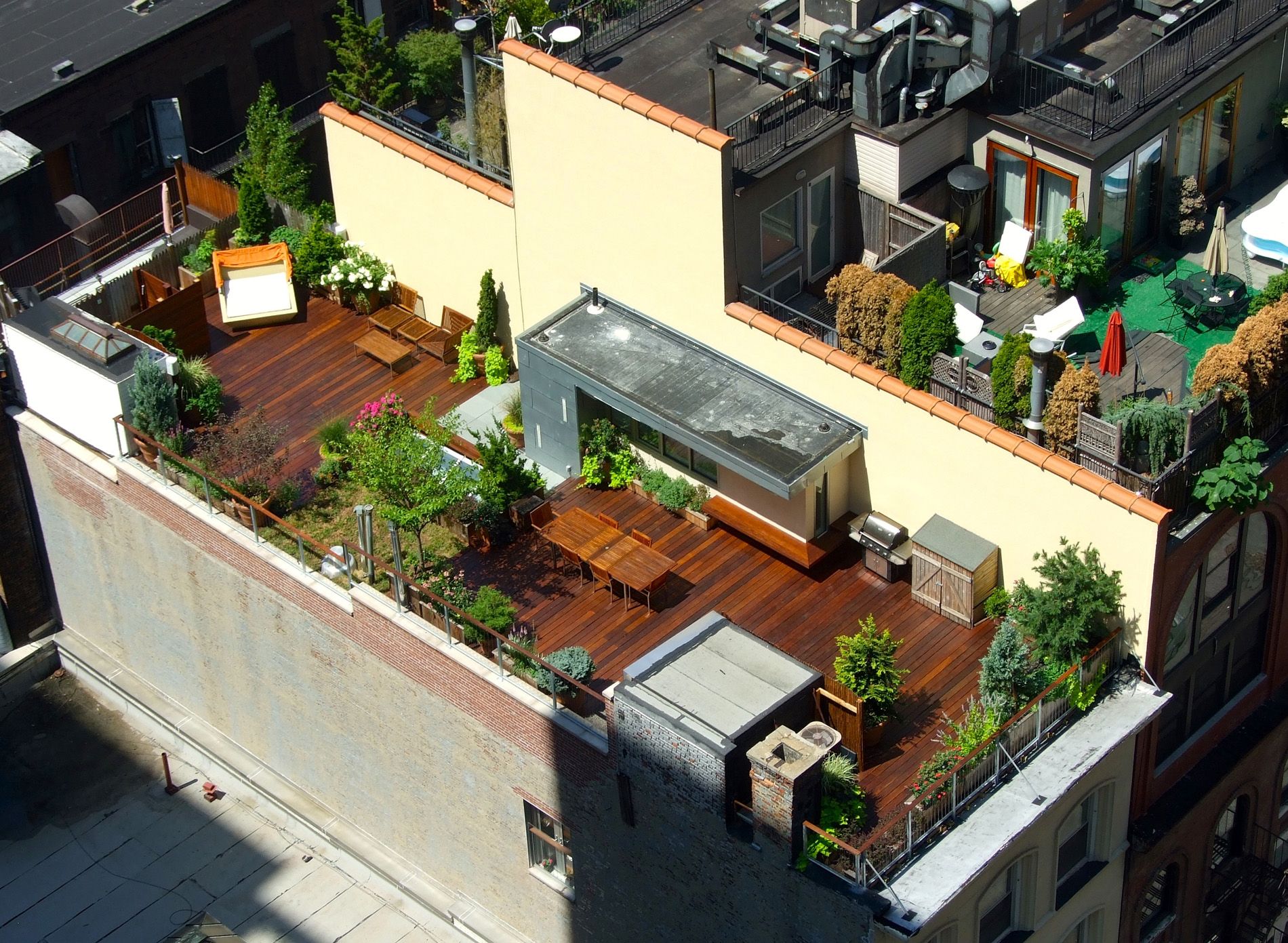 Terrassendeko Neu Aerial View Rooftop Deck Nyc 19001391