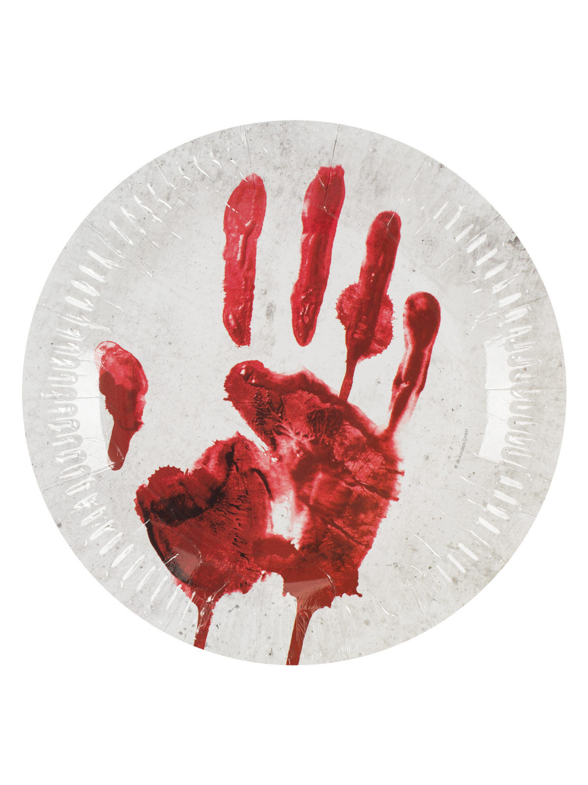 Tischdeko Halloween Einzigartig Blutige Hand Pappteller Halloween Party Deko 10 Stück Weiss Rot 23cm