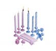 Tortendeko 1 Geburtstag Elegant 12 Blue Birthday Cake Candles Includes Holders 7 5cm