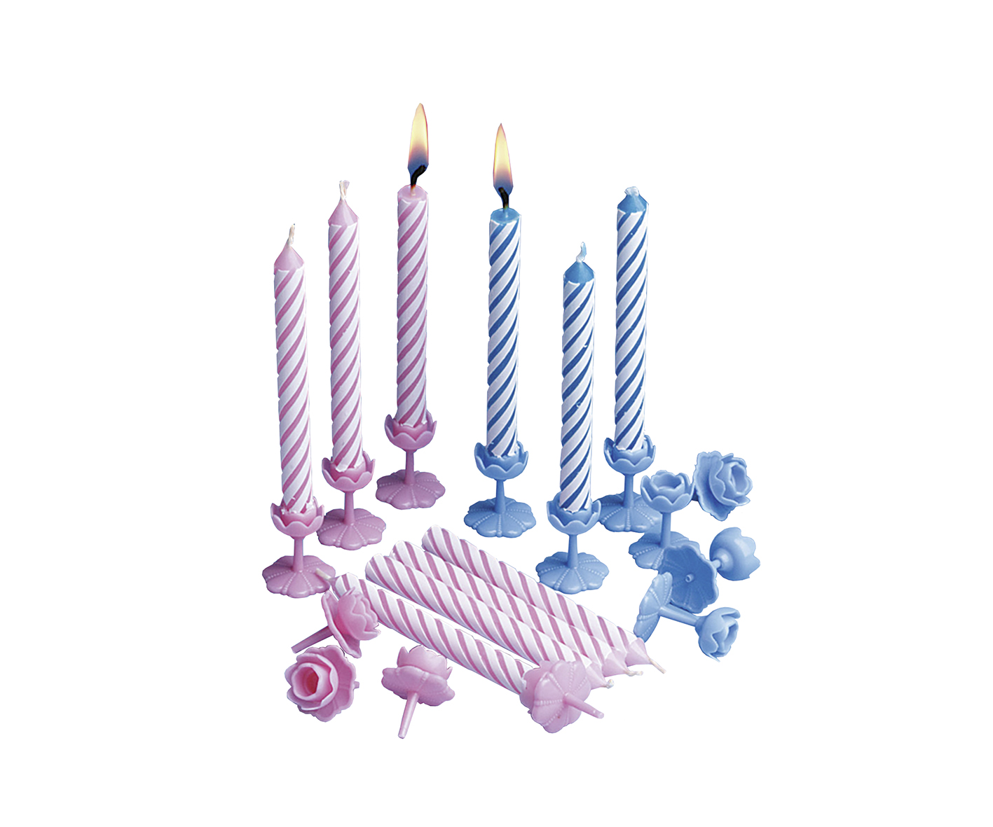 Tortendeko 1 Geburtstag Elegant 12 Blue Birthday Cake Candles Includes Holders 7 5cm