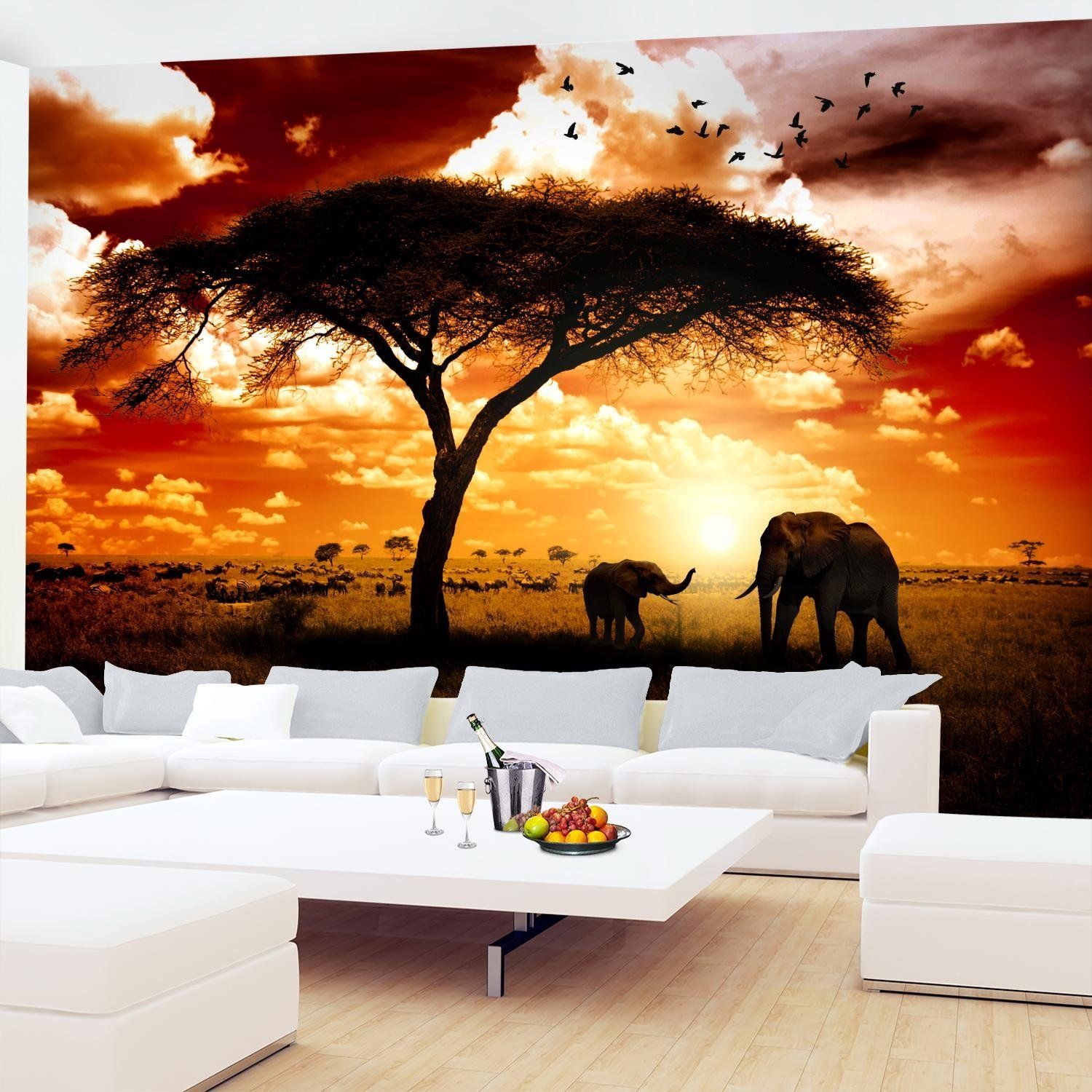 Wanddeko Garten Best Of Fototapete Afrika Elefanten 396 X 280 Cm Vlies Wand Tapete