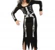 WeiÃŸes Kleid Halloween Einzigartig Tag Der toten Skelett Kleid Halloween Damenkostüm Knochen