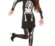 WeiÃŸes Kleid Halloween Frisch Skelett Kleid Halloween Damenkostüm Schwarz Weiss