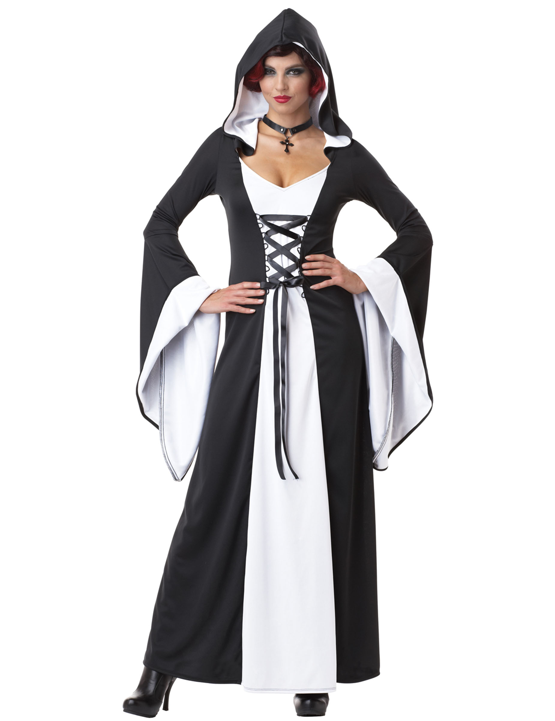 WeiÃŸes Kleid Halloween Schön Gothic Kleid Halloween Damenkostüm Schwarz Weiss