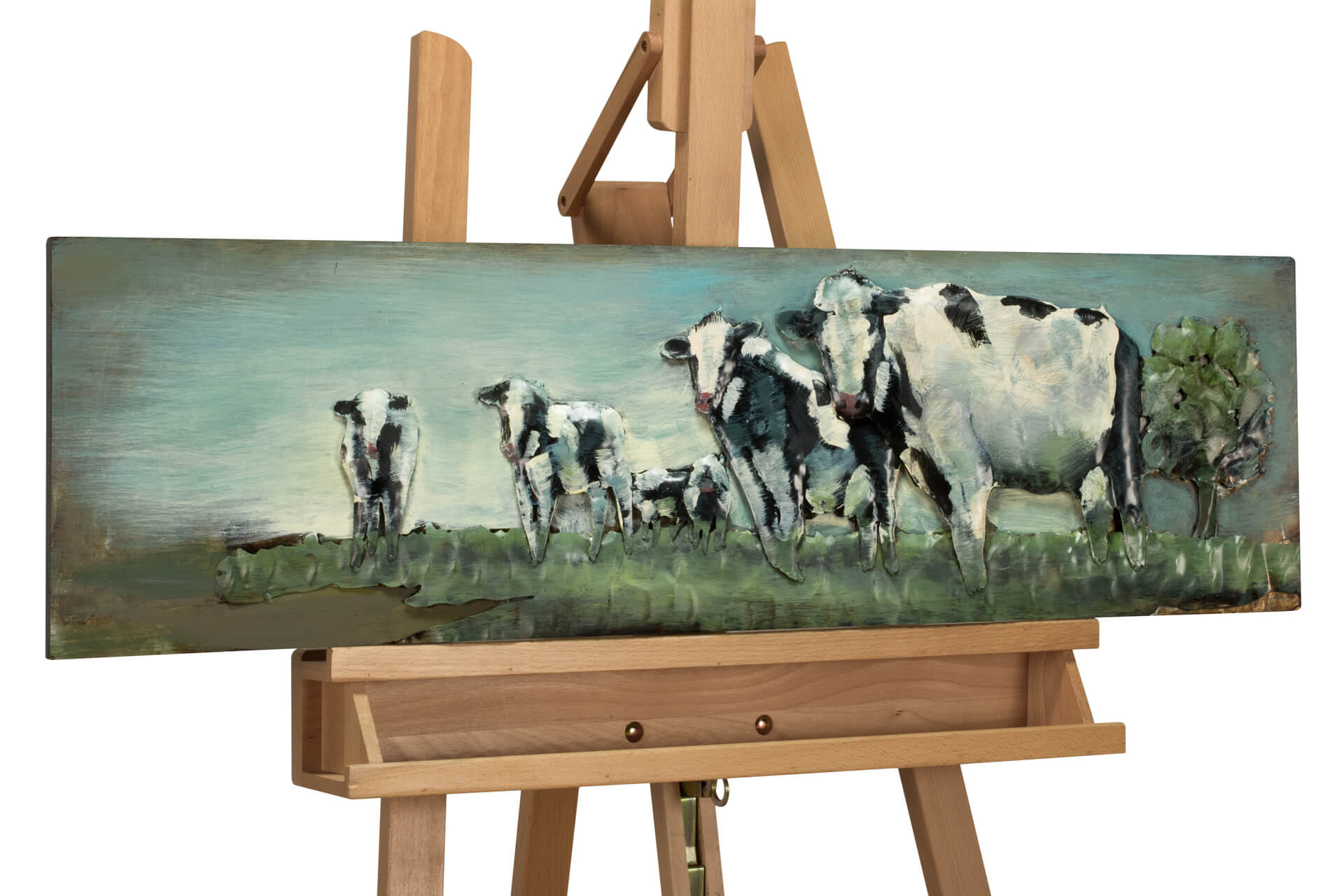 Weiden Deko Garten Frisch Metal Painting Idyll Of Pastures 35x10x1 Inches