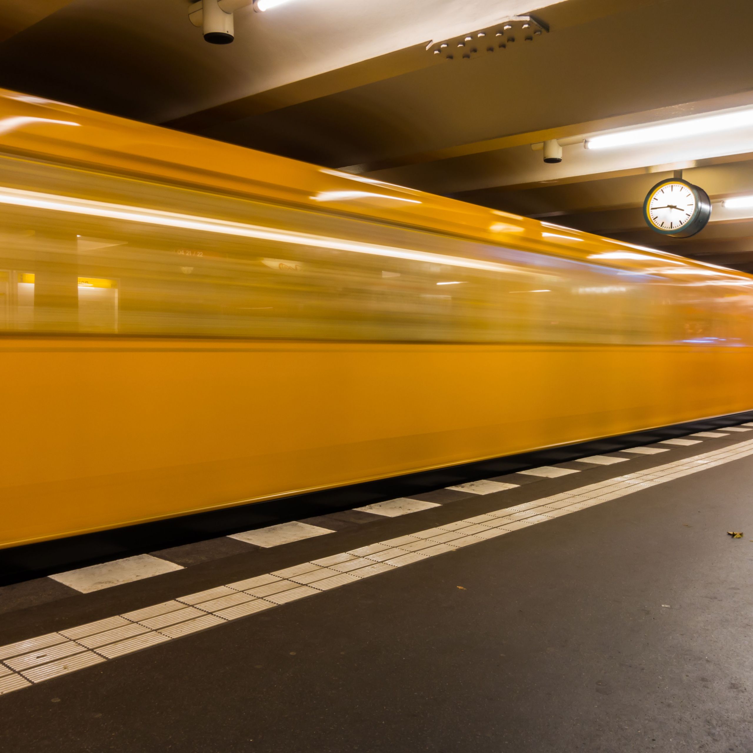 blurred motion of train at illuminated berlin u bahn 5b0b c39ad4