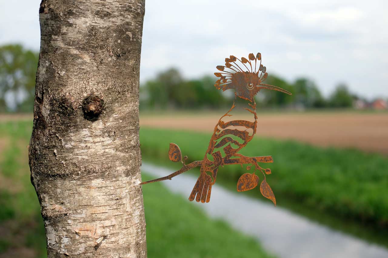 Baumstumpf Garten Dekorieren Inspirierend Baumstecker Glücksvogel Wiedehopf 2mm Materialstärke