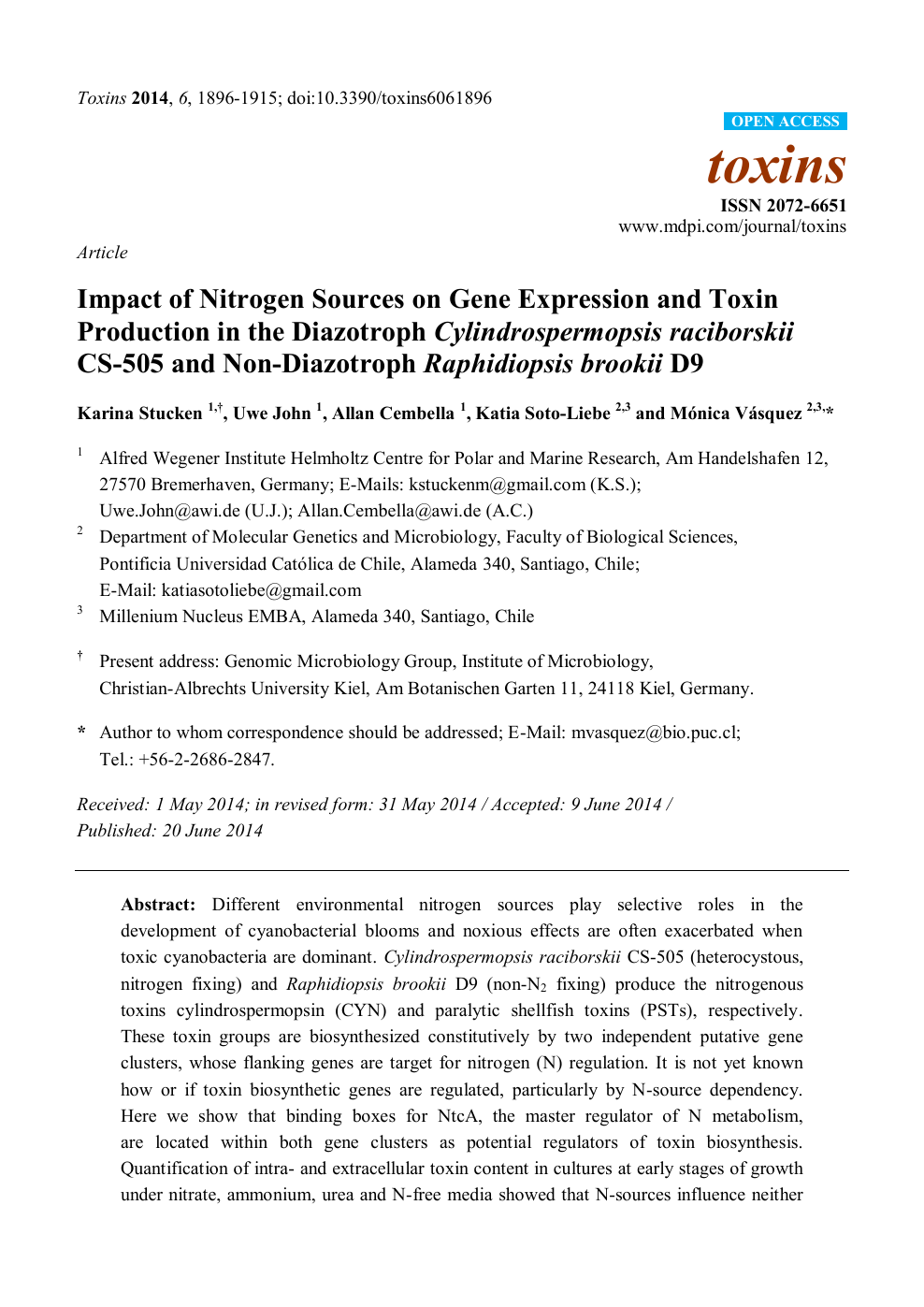 Botanischer Garten Basel Einzigartig Impact Of Nitrogen sources On Gene Expression and toxin