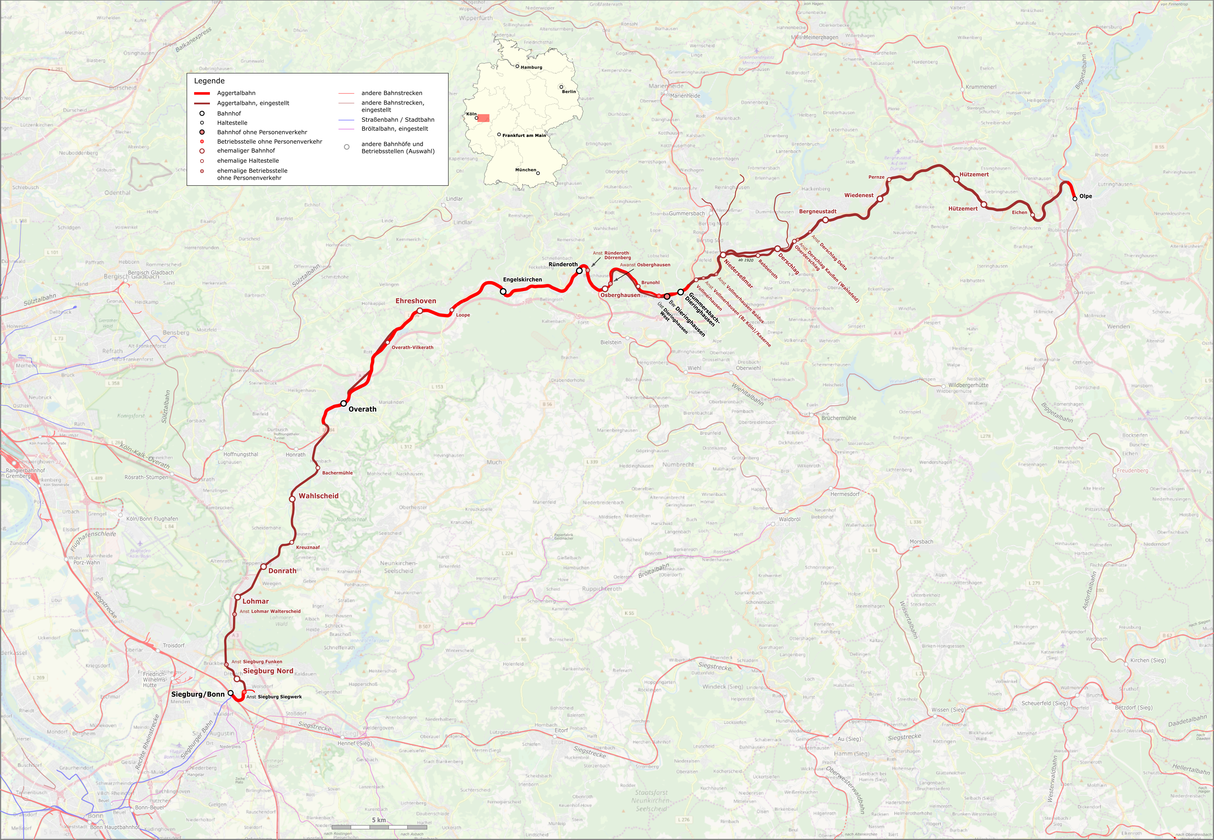Aggertalbahn Karte