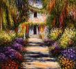 Claude Monet Garten Schön Garden Path at Giverny by Claude Monet Reproduction Oil