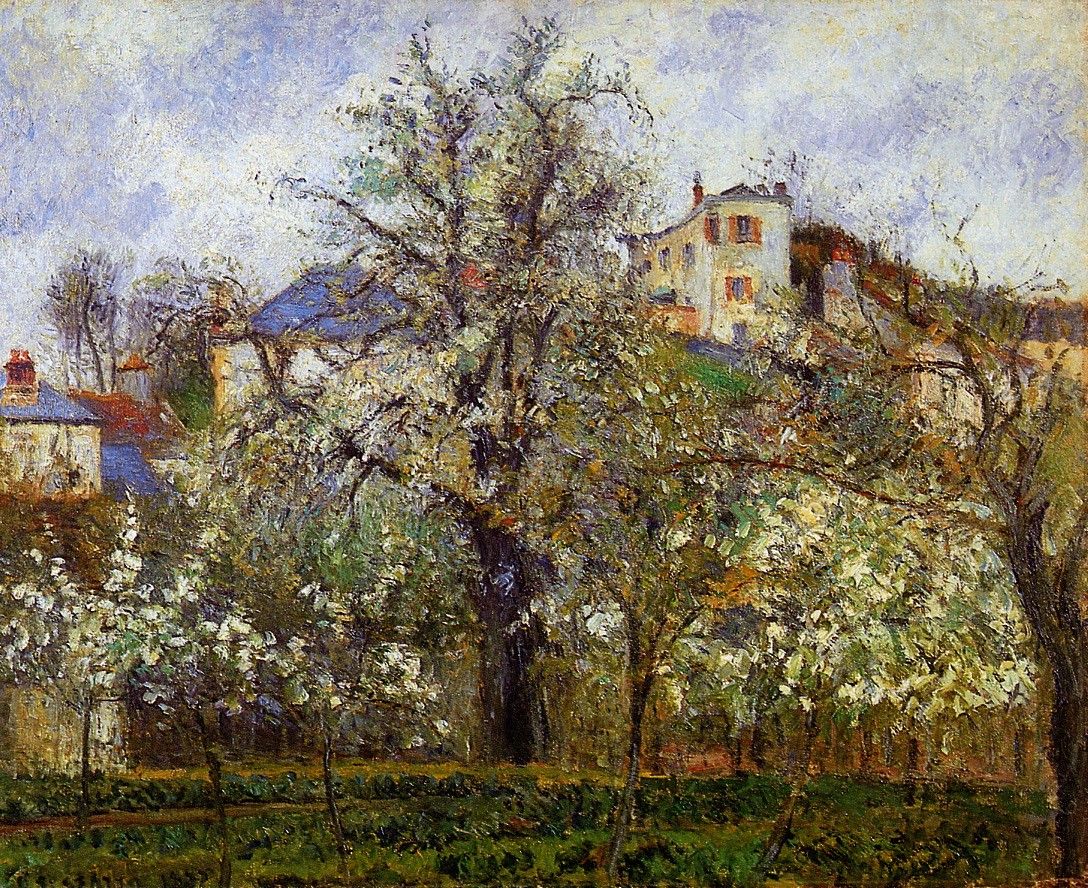 Claude Monet Garten Schön the Ve Able Garden with Trees In Blossom Spring Pontoise