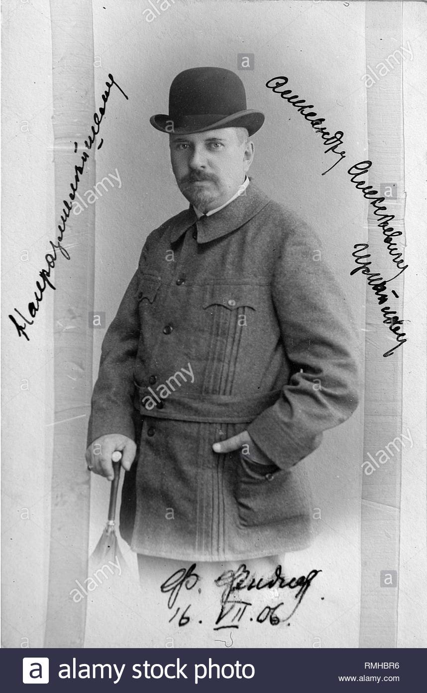 portrait of the translator of russian poesy friedrich fyodor fiedler 1859 1917 albumin photo RMHBR6