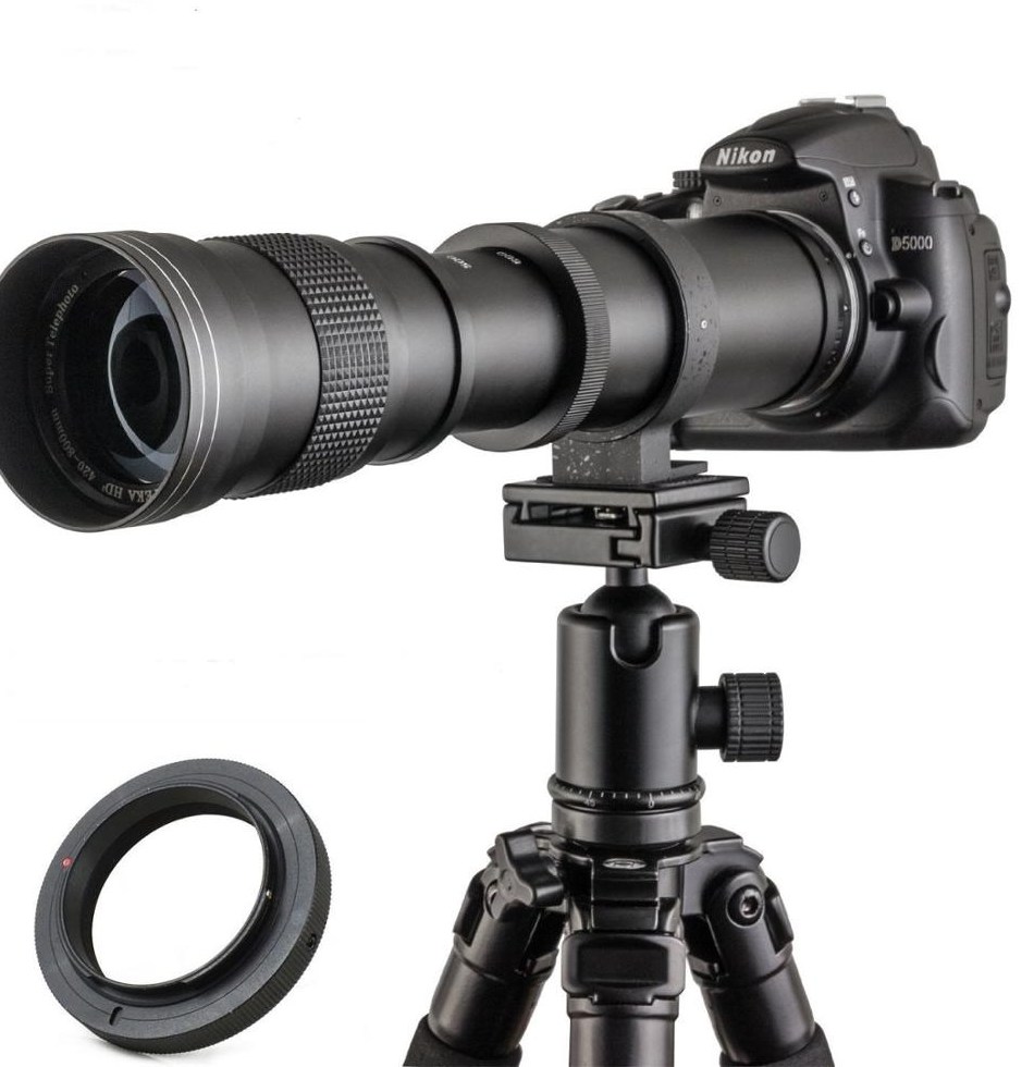 JINTU 420 800mm F 8 3 16 TOP Manual Focus Telephoto Lens for font b Nikon