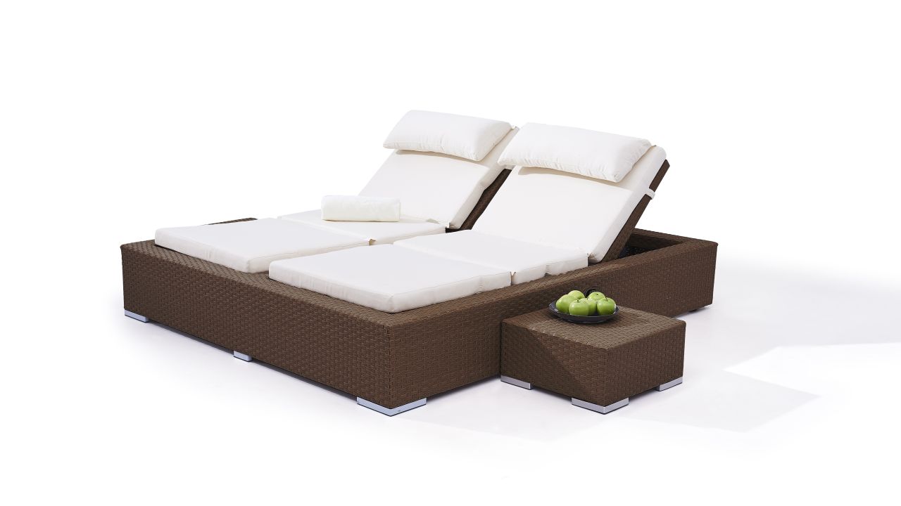 Garten Lounge sofa Einzigartig Polyrattan Doppelliege Big Smoop Nussbraun Polyrattan Lounge Doppelliege In Nussbraun