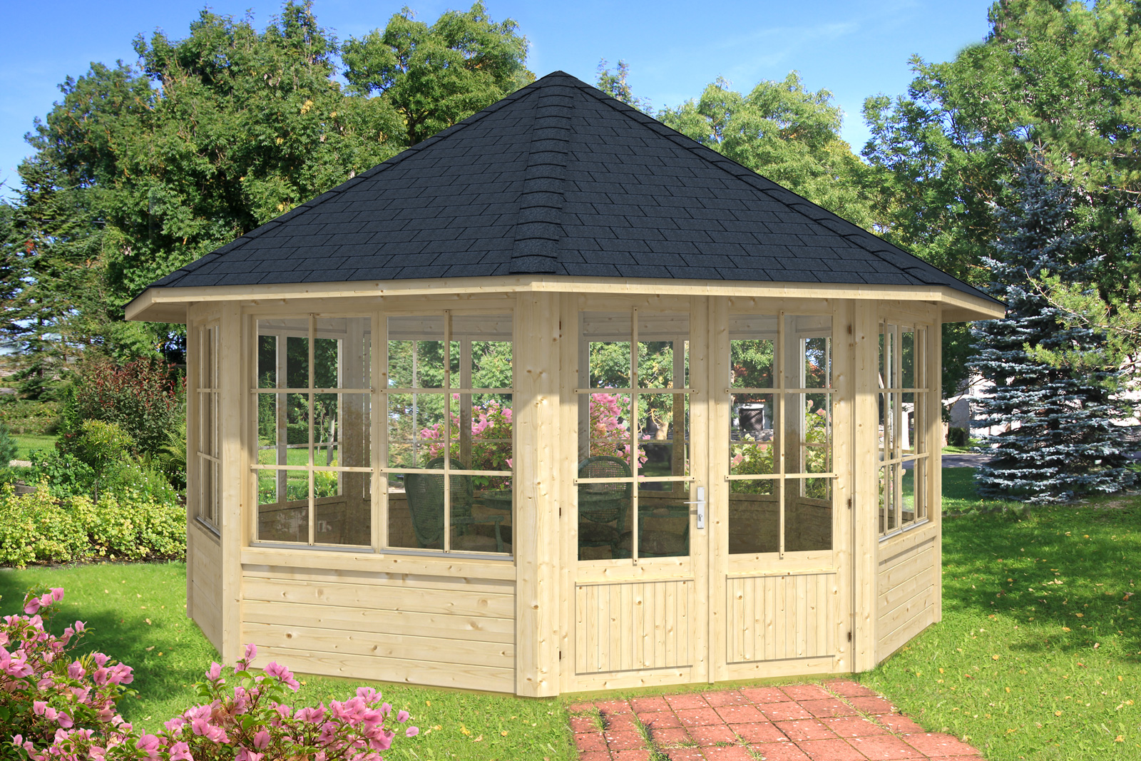 Garten Pavilion Einzigartig Gartenpavillon Modell Baltrum Mit Sieben Fenstern