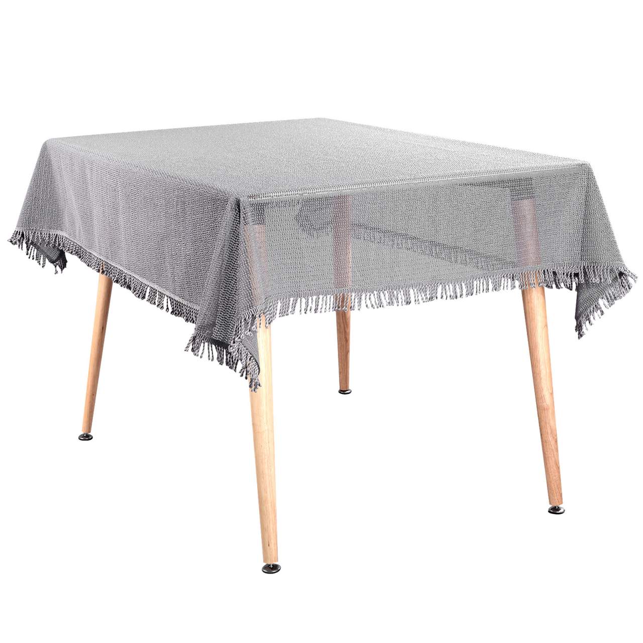 Garten sofa Elegant Garden Tablecloth soft Foam with Tassel Foamed Weatherproof Light Gray