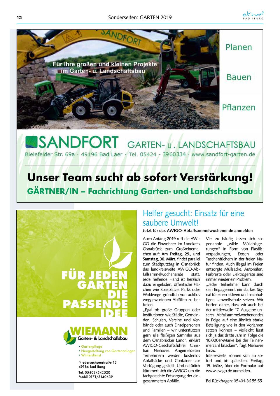 Garten Und Landschaftsbau Duisburg Schön Bad Iburg Aktuell 03 2019 Simplebooklet