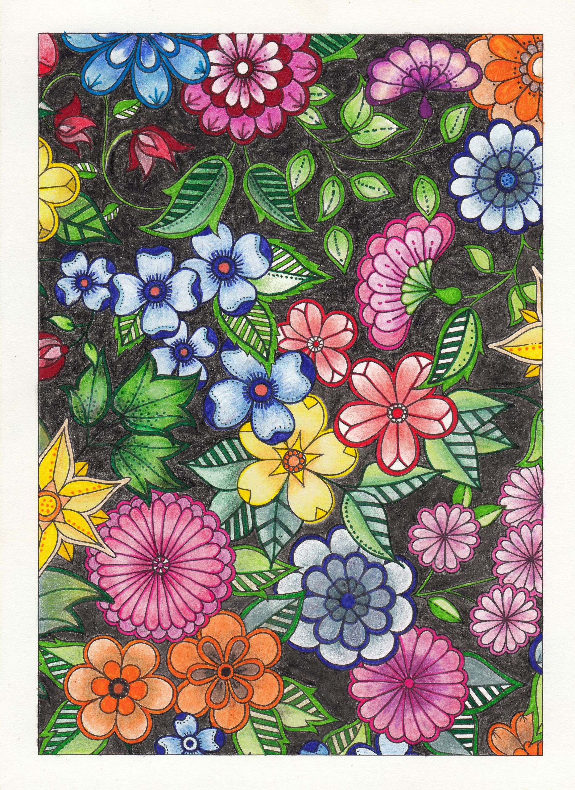 Garten Zeichnung Elegant Flowers From Secret Garden by Johanna Basford Postcard