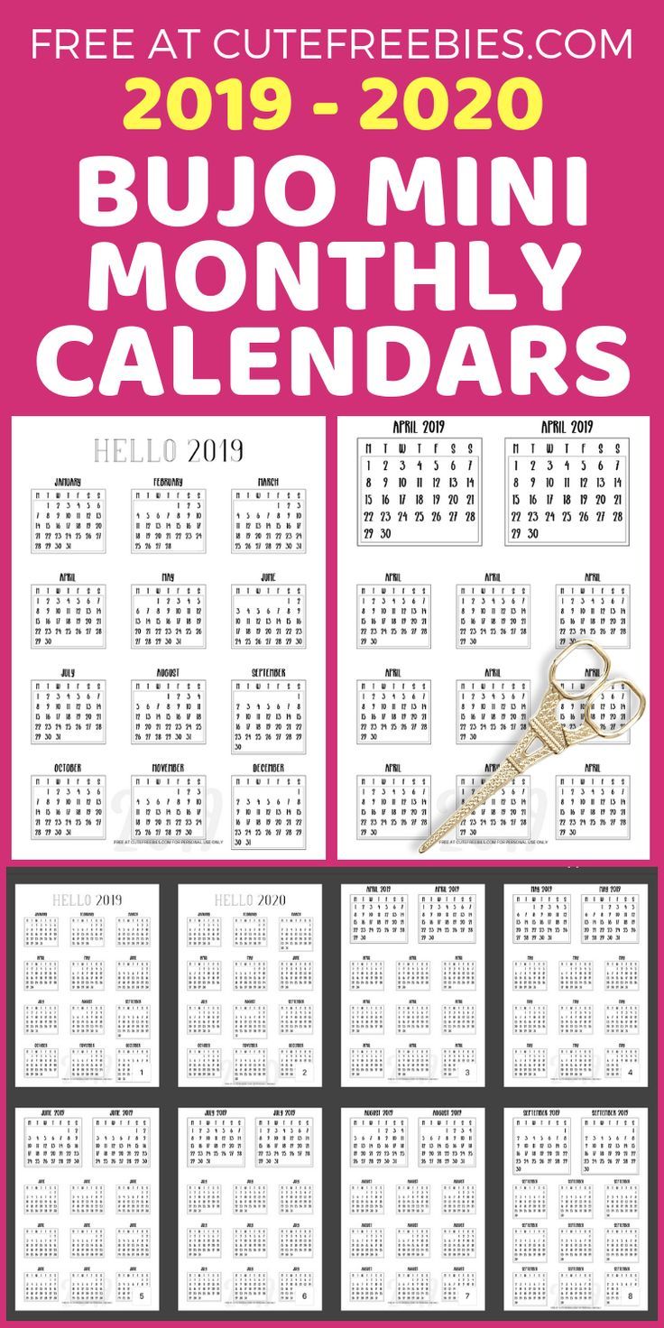 Gartendeko 2020 Frisch Free 2019 2020 Bullet Journal Calendar Printable Stickers
