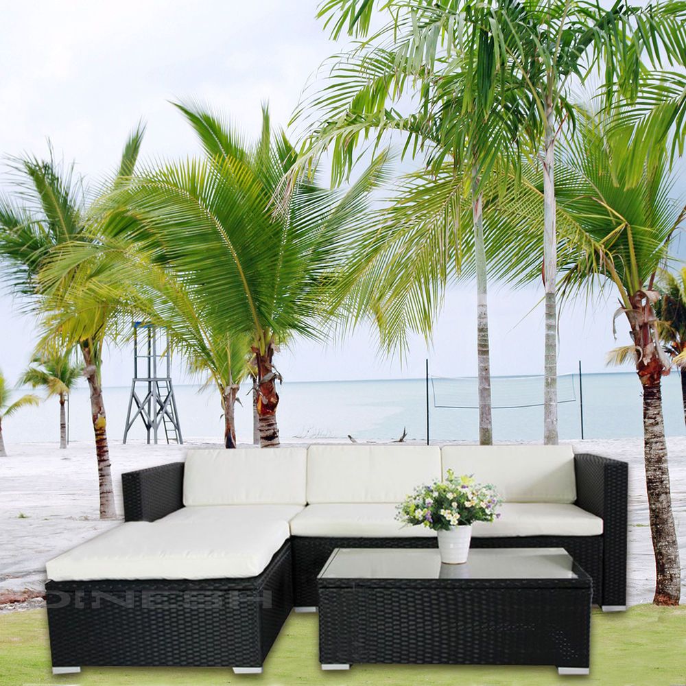 Gartenmöbel Polyrattan Grau Elegant Hawaii Poly Rattan Lounge Schwarz Gartenset sofa Garnitur