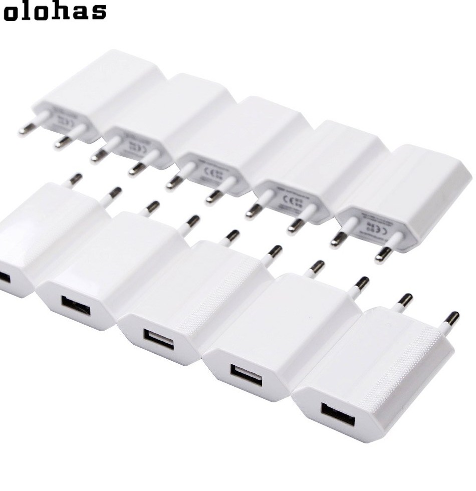 Wholesale 10PCS Lot Travel Wall Charging Charger Power Adapter font b USB b font AC EU