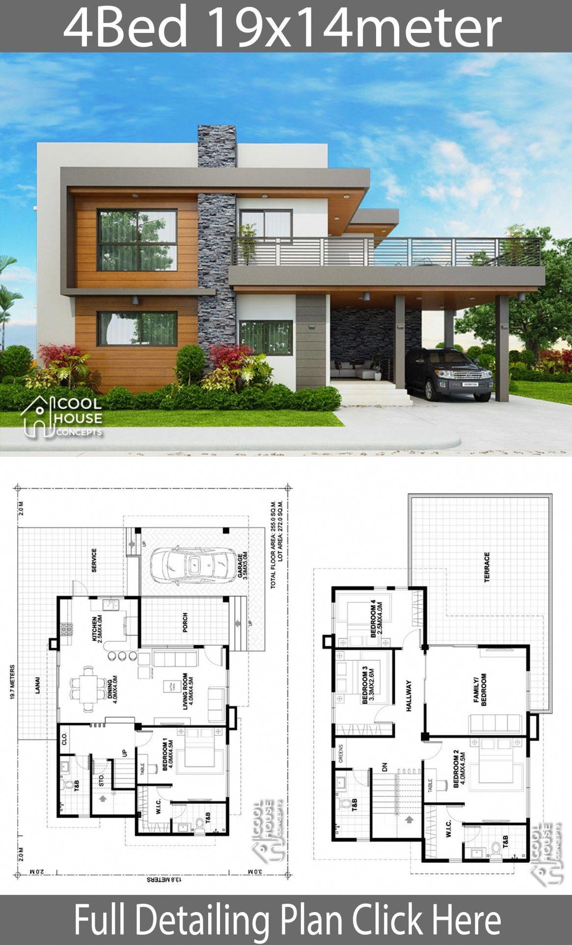 Hannover Garten Best Of Home Design Plan 19x14m with 4 Bedrooms Home Design with