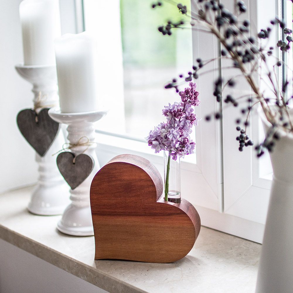 Holz Gartendeko Selbst Gemacht Inspirierend Holzherz Vase Groß Herz Mit Reagenzglas